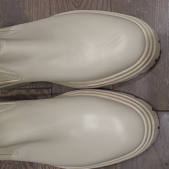 NWT ZARA FLAT ANKLE BOOTS ECRU WHITE 2154/910 SZ 6.5 - Picture 7 of 8